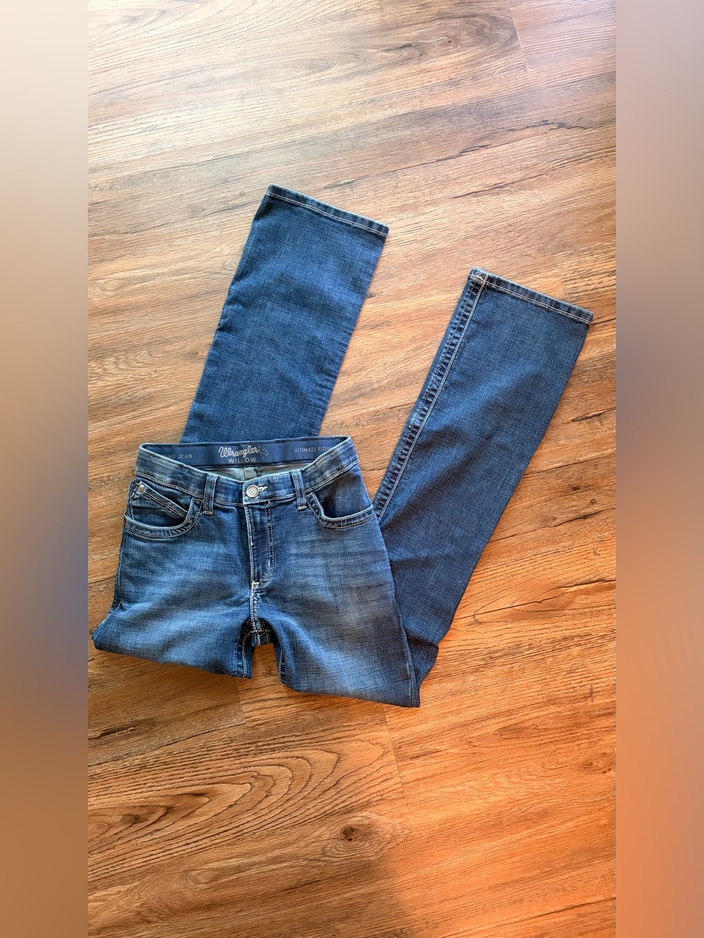 Wrangler Women’s Willow Boot Cut Jeans in Dark Blue Wash